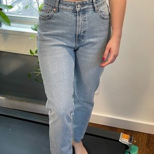 Women Bershka Straight Crop Jeans